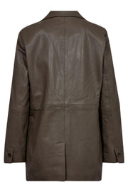 Phoebe Tie String Leather Bl 30123 | Elephant | Blazer fra Co'couture