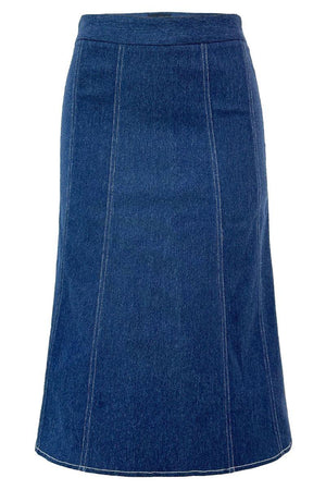 Asta Ashape Skirt | Blue Denim | Nederdel fra Liberté