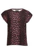 Alma U Tshirt | Bordeaux Lux Leo | TShirt fra Liberté