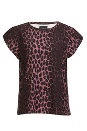 Alma U Tshirt | Bordeaux Lux Leo | T-Shirt fra Liberté