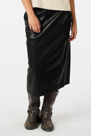 Nettie Faux Leather Skirt | Black | Nederdel fra Neo Noir