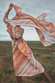 Kela short dress 52514 | Multi Diagonal Stripes Print | Kjole fra Gustav