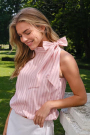Veda Stripe Top | Rose | Bluse fra Neo Noir