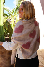 Fro Heart Pullover | Ivory Rose Heart | Strik fra Liberté