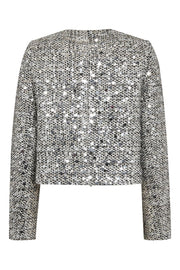 Boucle Sequin CocktailJacket 30257 | WhiteBlack | Jakke fra Co'couture