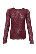 Cecily Lace Blouse 41288 | Plum | Black Colour