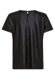 Nivola O-neck Metallic Tee | Black | T-shirt fra Mos Mosh
