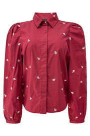 Flora Ls Blouse | Bordeaux Flower | Bluse fra Liberté