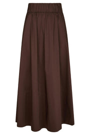 Yara Poplin Skirt | Chocolate Brown | Nederdel fra Neo Noir