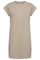Ulla Stripe Tshirt Dress | Light Brown White Stripe | Kjole fra Liberté