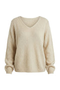 V sweater in 30% mohair 1912 V | Beige | Strik fra Atelier C – nedsat