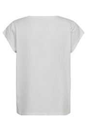 Dust Print Tee 33085 | WhiteFlashyPink | T-Shirt fra Co'couture