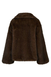 Stephanie Faux Fur Jacket | Brown | Jakke fra Neo Noir