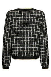 Doro Stitch Knit Cardigan | Black | Strik fra Neo Noir