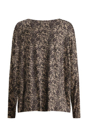 Alma Ls Top | Mocca Brown Lace | Bluse fra Liberté