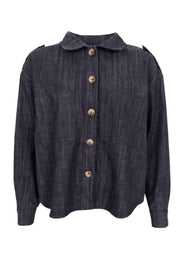 Box Shirt Jacket | Black Denim | Jakker fra Black Colour