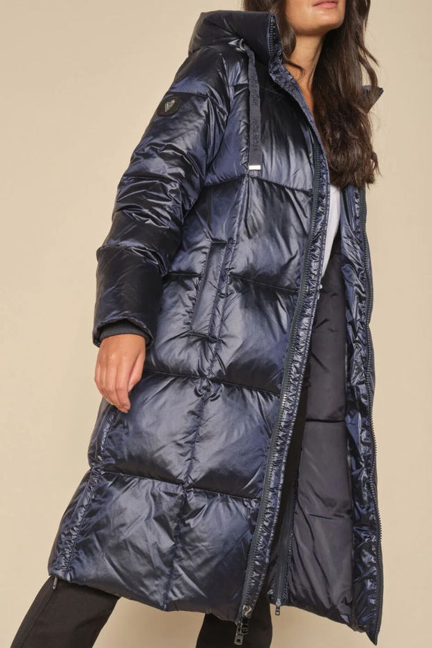 Nova Metallic Down Jacket  | Salute Navy | Jakke fra Mos Mosh