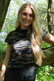 Alma Top | Dusty Camo | Bluse fra Liberté