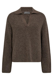 Thora Aidy Polo Knit | Falcon | Strik fra Mos Mosh
