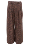 Abbie Wideleg Pant | Mocca Leo | Bukser fra Black Colour