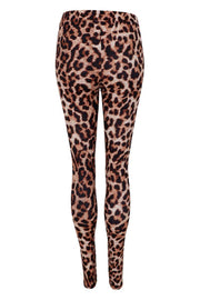 Lynn Leggings | Brown Leo | Leggings fra Black Colour