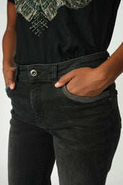 Nadine O-SS Deco Tee | Black | T-shirt fra Mos Mosh