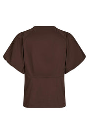 Irina Poplin Blouse | Dark Brown | Bluse fra Neo Noir