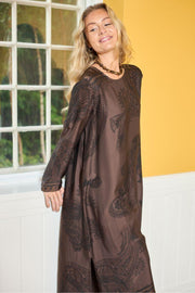 Jasmine Long Dress | Coffee | Kjole fra Black Colour