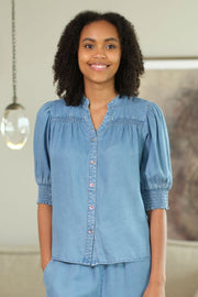 Lissa Blouse 2757 | Blue | Bluse fra Prepair