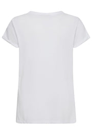 Flori O-SS Tee | White | T-shirt fra Mos Mosh