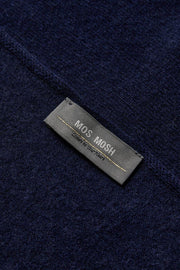 Enata Cashmere Knit Scarf | Maritime Blue | Tørklæde fra Mos Mosh