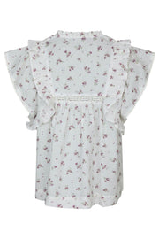 Jayla Small Blossom Top | Creme | Bluse fra Neo Noir