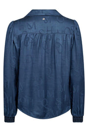 Aldo Monogram Blouse | Ensign Blue | Bluse fra Mos Mosh