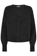 Thora V-Neck Knit Cardigan | Black | Strik fra Mos Mosh