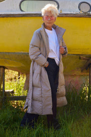 Lilly Long coat | Taupe | Frakke fra French Laundry
