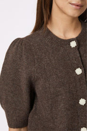 Trudy Deco Knit Cardigan | Brown Melange | Cardigan fra Neo Noir