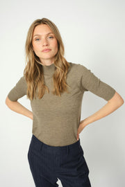 Relena Turtleneck SS Knit | Falcon | Strik fra Mos Mosh