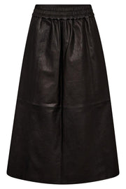 Deena Leather Skirt | Black | Nederdel fra Mos Mosh