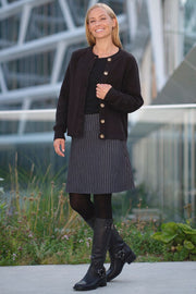 Uma Knit Cardigan | Black | Cardigan fra Prepair