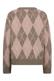 Grsargyle Pullover 207137 | Desert Taupe Mel W Pale M Mel | Strik fra Freequent