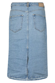 Ella Denim Skirt   | Light Blue | Nederdel fra Mos Mosh