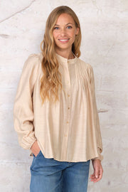 Laura Blouse 2683 | Sand | Bluse fra Prepair