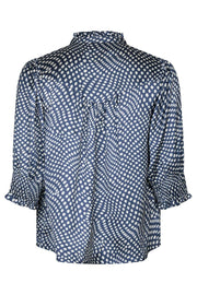 Diana Vibrant Dot Blouse | Navy | Bluse fra Neo Noir