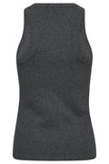 Sahara Embroidery Tank Top 33151 | Dark Grey | T-Shirt fra Co'couture