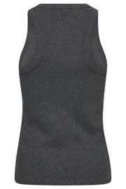 Sahara Embroidery Tank Top 33151 | Dark Grey | T-Shirt fra Co'couture