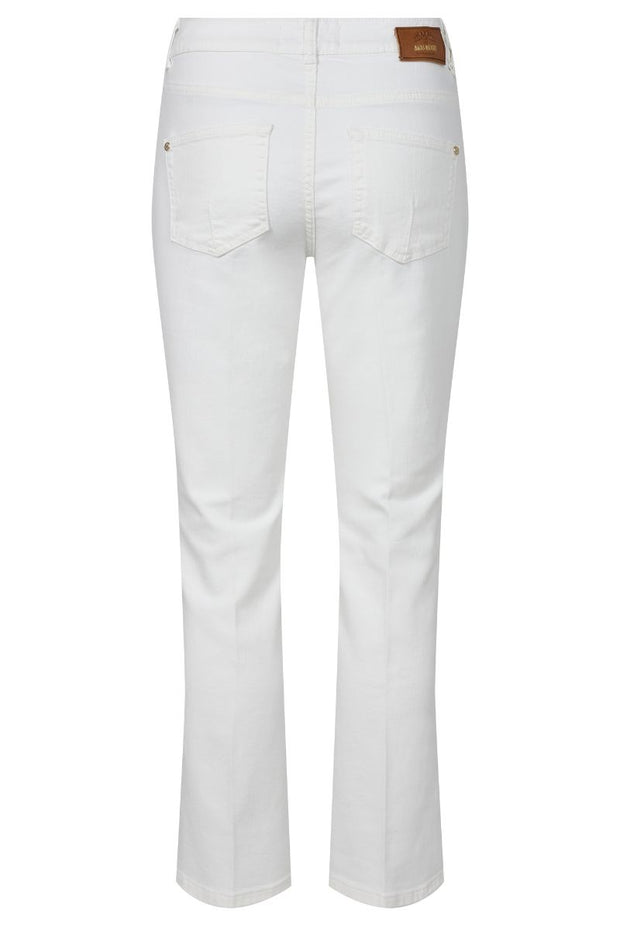 Ashley Bianco Jeans  Ankle | White | Jeans fra Mos Mosh