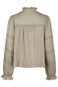 Lyla S Voile Blouse | Smoke Green | Bluse fra Neo Noir – nedsat