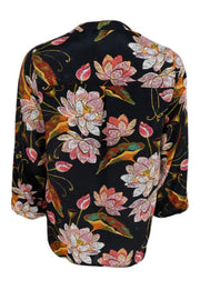 Luna Blouse | Deep Floral | Bluse fra Black Colour