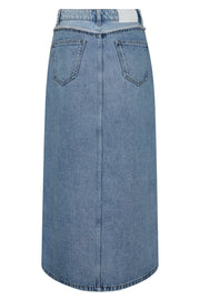 Denim Block Slit Skirt 34154 | Denim blue | Nederdel fra Co'couture
