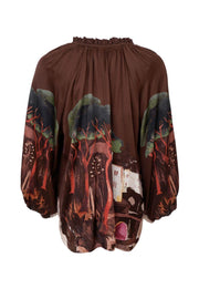 Toscana Blouse | Coffee | Bluse fra Black Colour